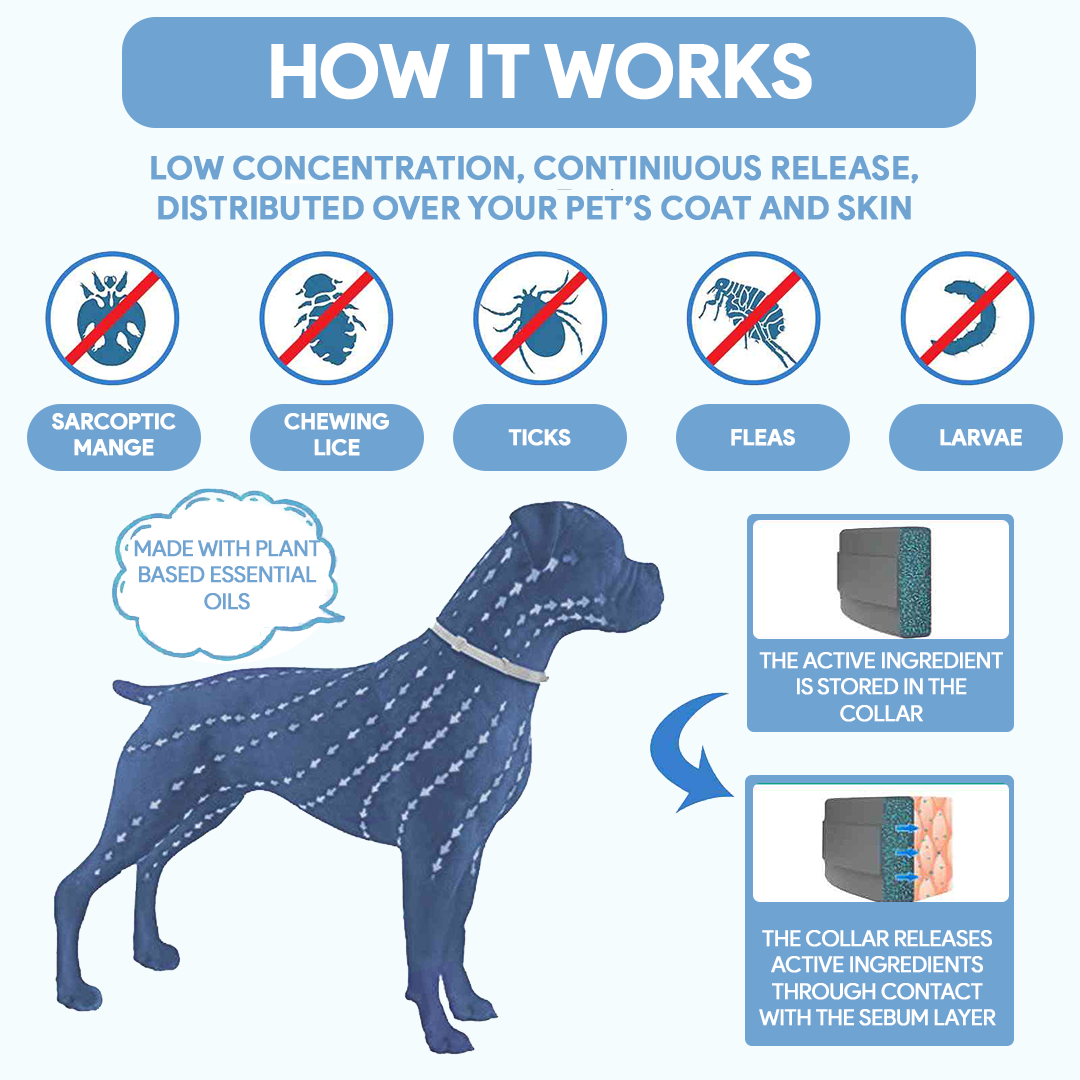 AntiTickCollar⢠V.2. - Flea and tick repellent for up to 8 months!