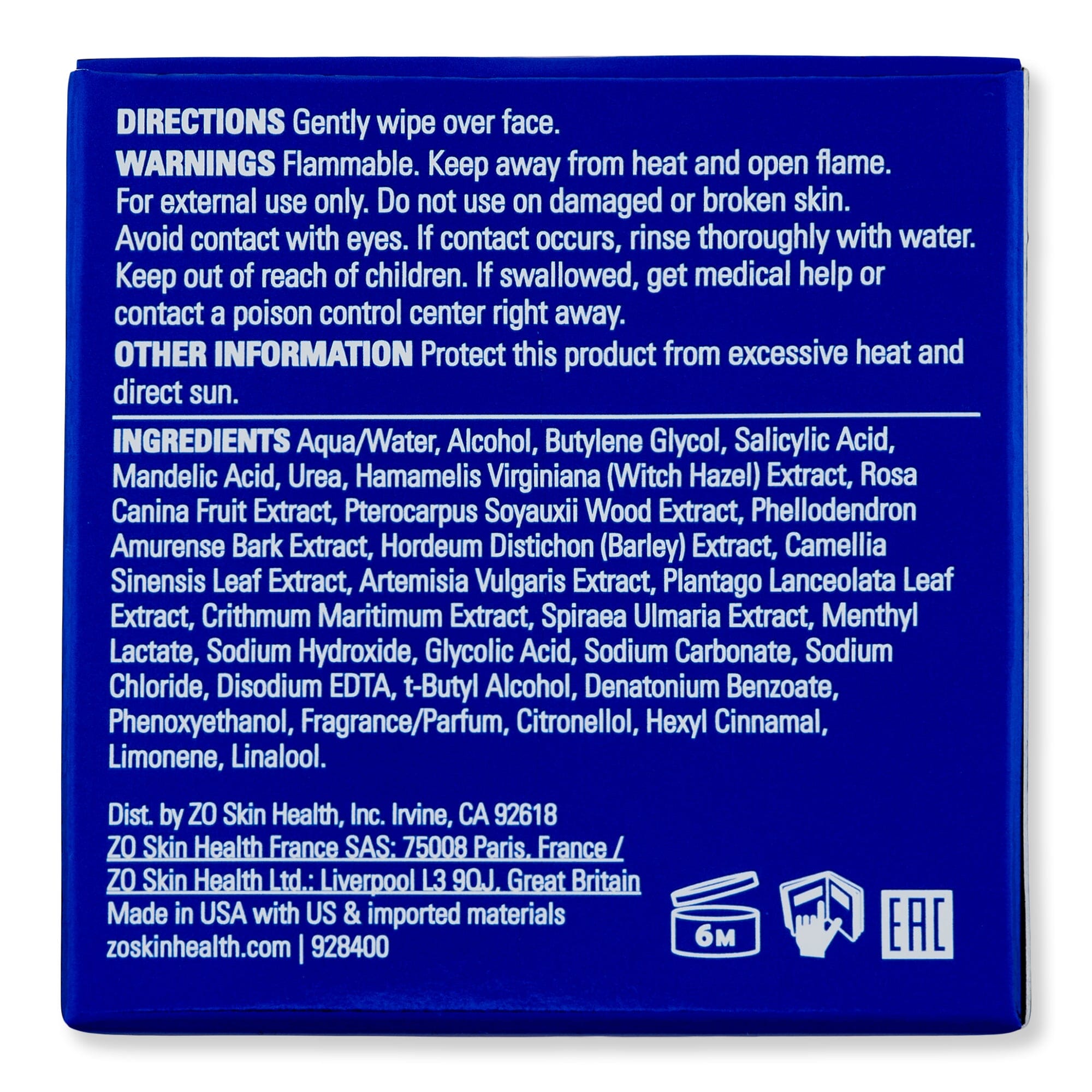 ZO Skin Health Oil Control Pads Acne Treatment