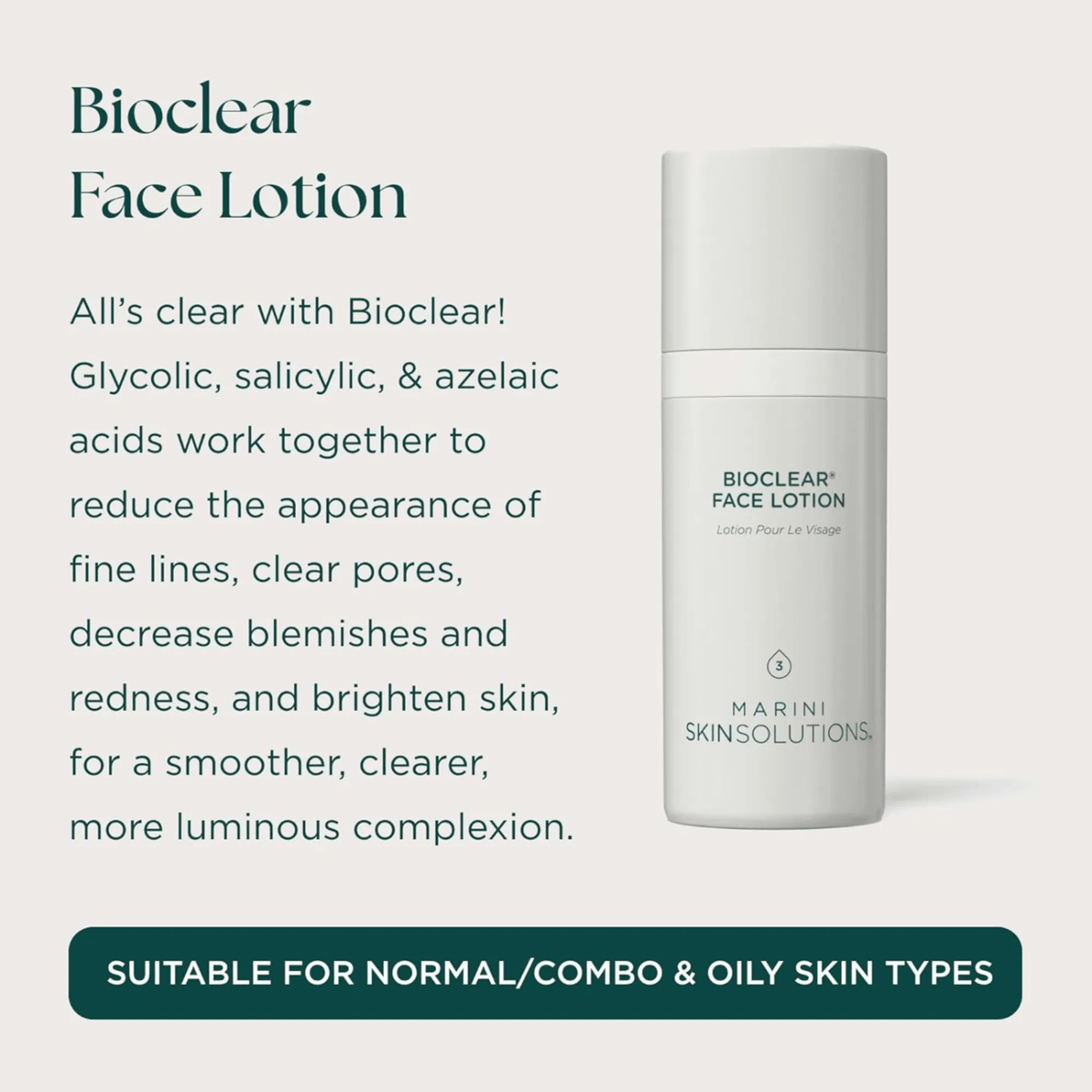 Marini Skin Solutions Bioclear Face Lotion