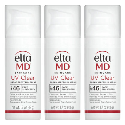 EltaMD UV Clear Untinted SPF 46 Broad-Spectrum 3-Pack