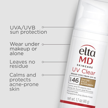 EltaMD UV Clear Tinted Broad-Spectrum SPF 46 3-Pack
