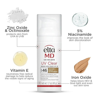 EltaMD UV Clear Tinted Broad-Spectrum SPF 46 3-Pack