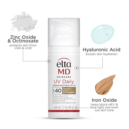 EltaMD UV Daily Broad-Spectrum SPF 40 Tinted Sunscreen DUO